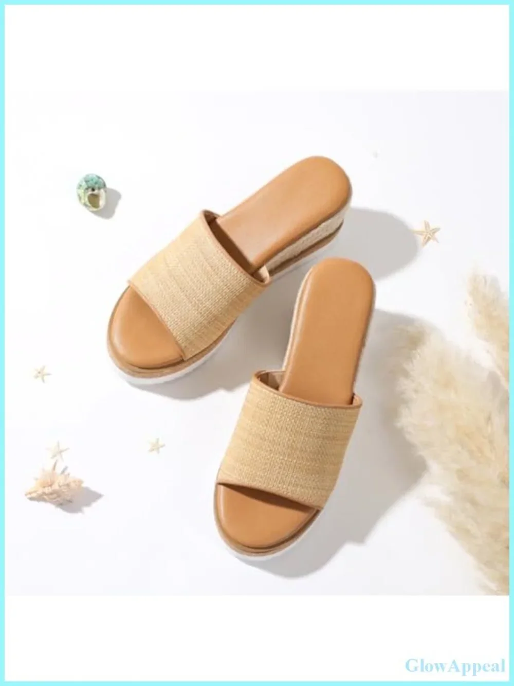 Womens Espadrille Wedge Sandals Slip On Platform Summer Beach Slide Comfortable